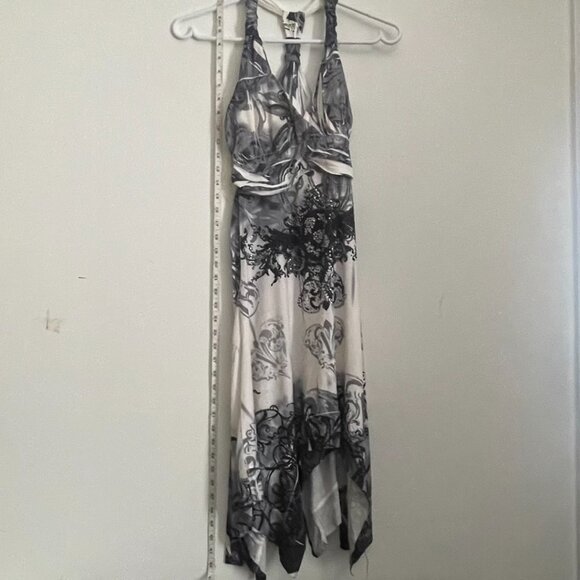 Black & White Printed Halter Dress - Picture 8 of 8